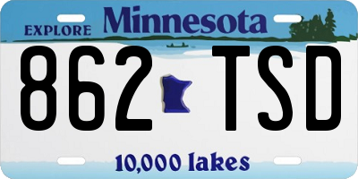 MN license plate 862TSD