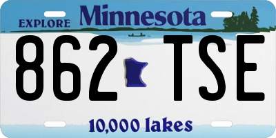 MN license plate 862TSE