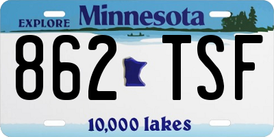MN license plate 862TSF