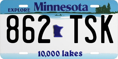MN license plate 862TSK