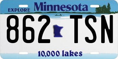 MN license plate 862TSN
