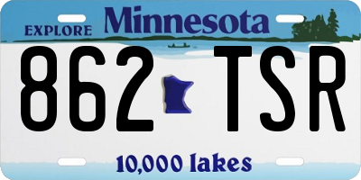 MN license plate 862TSR