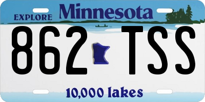 MN license plate 862TSS