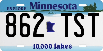 MN license plate 862TST