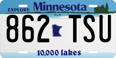 MN license plate 862TSU
