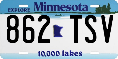MN license plate 862TSV