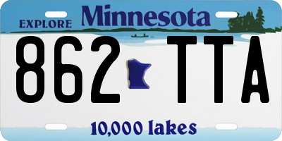 MN license plate 862TTA