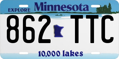 MN license plate 862TTC