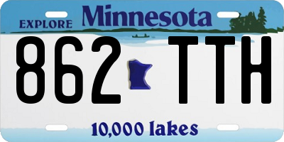 MN license plate 862TTH