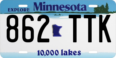 MN license plate 862TTK