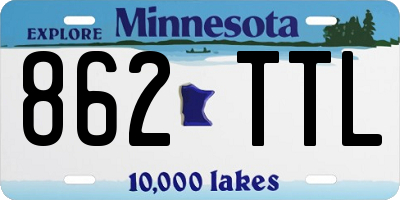 MN license plate 862TTL
