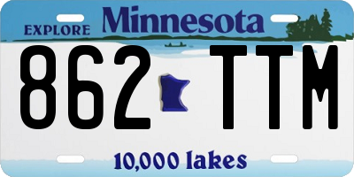 MN license plate 862TTM