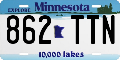 MN license plate 862TTN