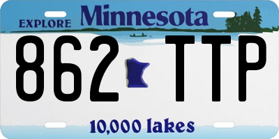 MN license plate 862TTP