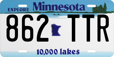 MN license plate 862TTR