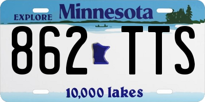 MN license plate 862TTS