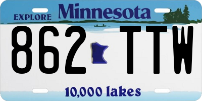 MN license plate 862TTW