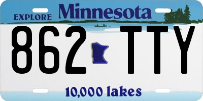 MN license plate 862TTY