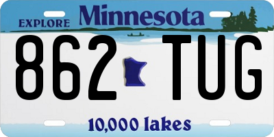 MN license plate 862TUG