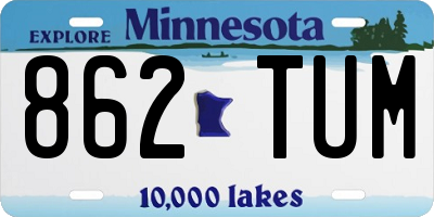 MN license plate 862TUM