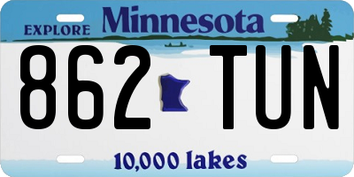 MN license plate 862TUN