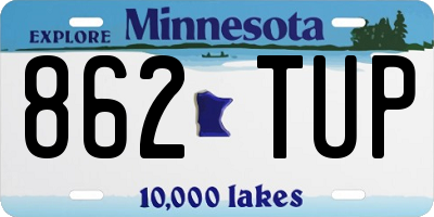 MN license plate 862TUP