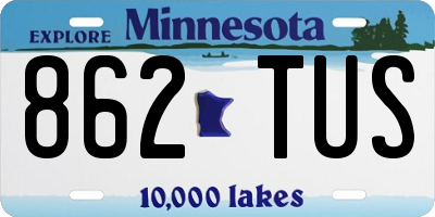 MN license plate 862TUS