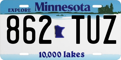 MN license plate 862TUZ