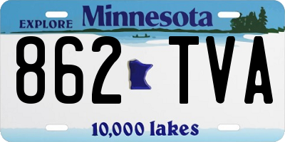 MN license plate 862TVA