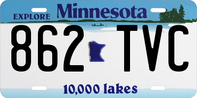 MN license plate 862TVC