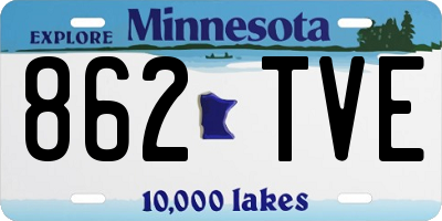 MN license plate 862TVE
