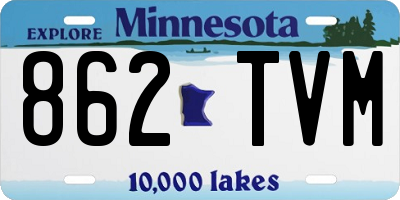 MN license plate 862TVM