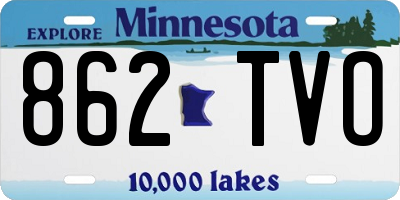MN license plate 862TVO