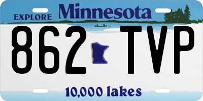 MN license plate 862TVP