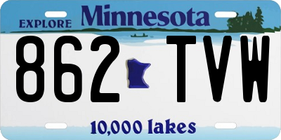 MN license plate 862TVW