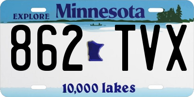 MN license plate 862TVX