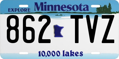 MN license plate 862TVZ