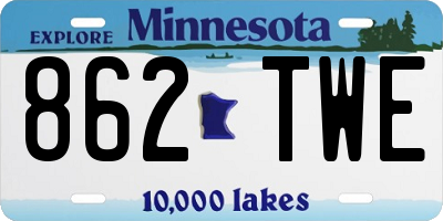 MN license plate 862TWE