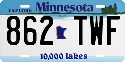 MN license plate 862TWF