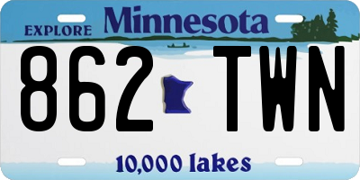MN license plate 862TWN