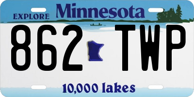 MN license plate 862TWP