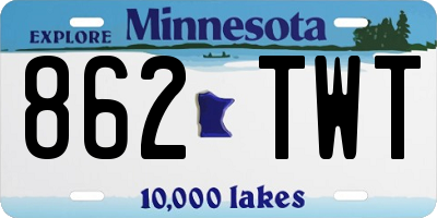 MN license plate 862TWT