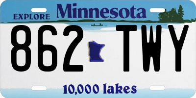 MN license plate 862TWY