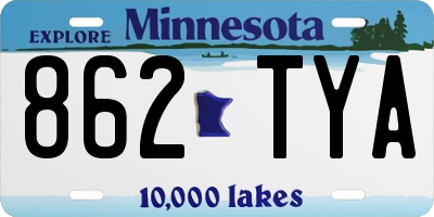 MN license plate 862TYA
