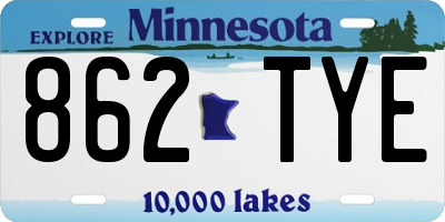MN license plate 862TYE