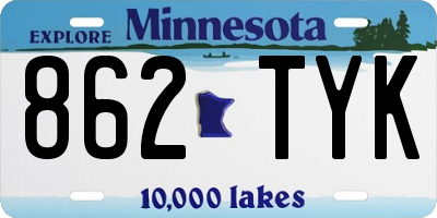 MN license plate 862TYK