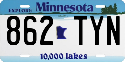 MN license plate 862TYN