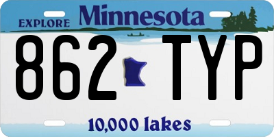 MN license plate 862TYP