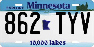 MN license plate 862TYV