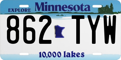 MN license plate 862TYW